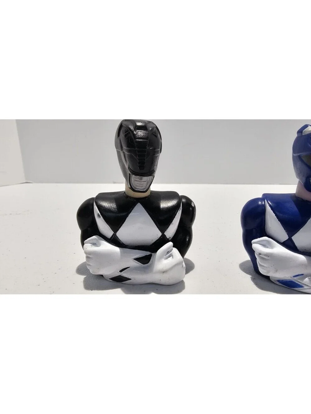 Vintage 1993 Mighty Morphin Power Rangers Soft Toppers Black Blue Pink